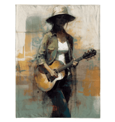 Dynamic Mixtures Sherpa Blanket on a cozy living room sofa.